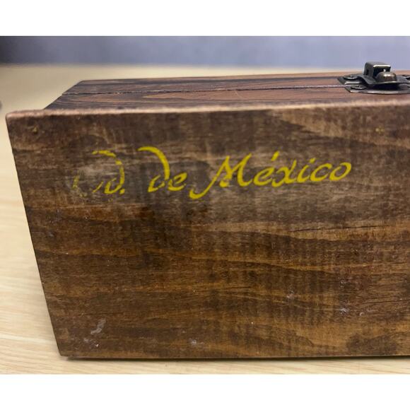 Vintage Tile Glass jewelry Tile Trinket Box Made in Mexico - Picture 7 of 10